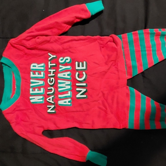 🎄Carter's "Never Naughty Always Nice" snug fit pj Unisex, Size 12m,Color:Red/g - Picture 2 of 11